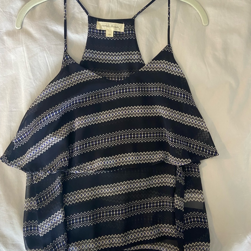 Painted threads tank top, size xs